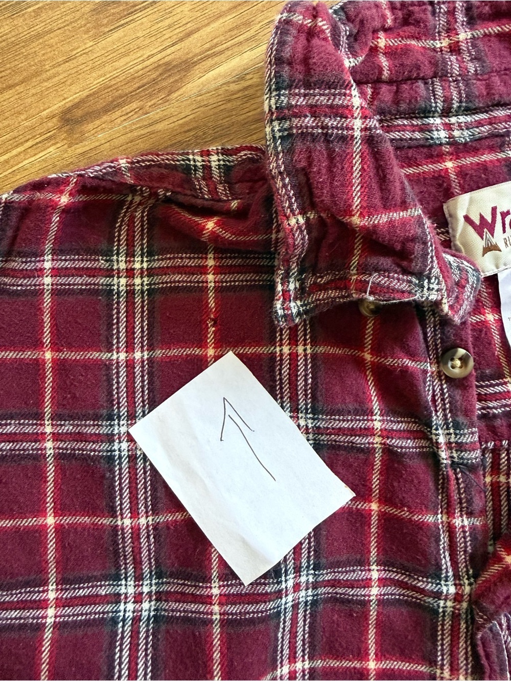 Wrangler Men's Red Plaid Long-Sleeve Button-Down Shirt - Picture 5 of 13